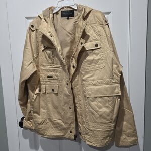 Sean John Retro Vtg Varsity Long Sleeve Kaki. Hip Hop Snap Up Jacket Men's 3XL